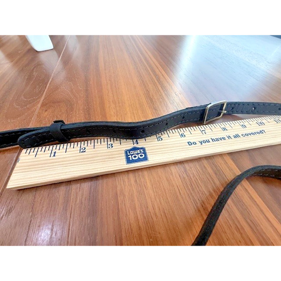 Portland Leather Goods Classic Small Zipper Adjustable Purse Black Crossbody Bag - Picture 4 of 9